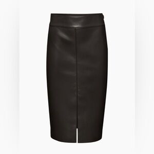 Babaton Pegu Vegan Leather Skirt Black Size 2